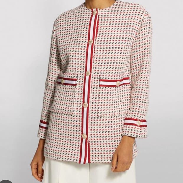 마쥬　트위드 버튼 코트/자켓