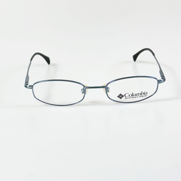 90s 컬럼비아 블루 슬림 오벌 메탈 빈티지 안경