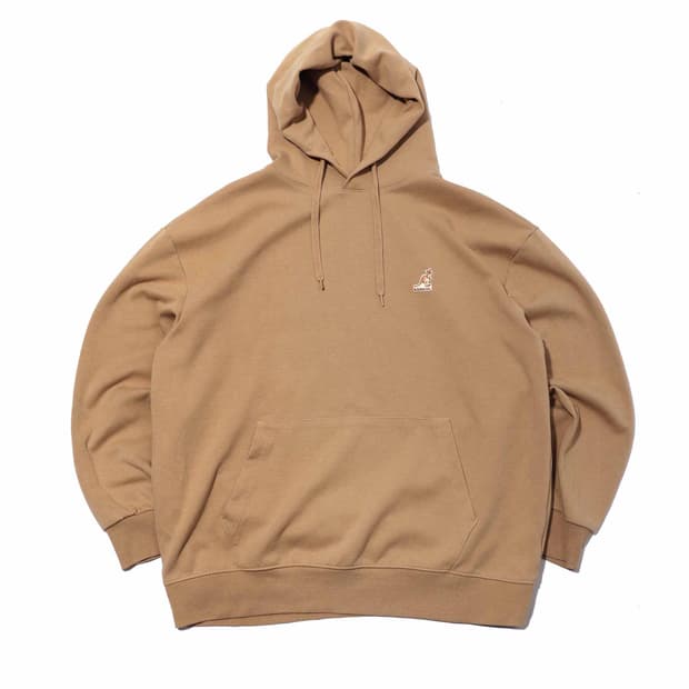 KANGOL 베이지 후드 티셔츠 size L