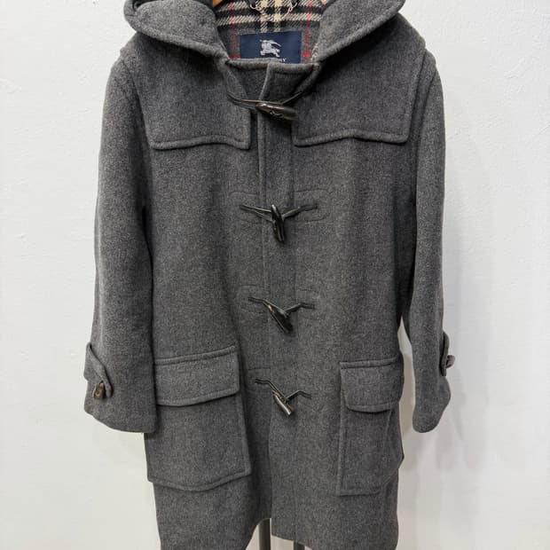 정품) 버버리 여성 루즈핏 그레이 떡볶이 더플 코트 66-77