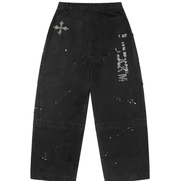 [2] 아캄 페인티드 밀리터리 카고 팬츠 블랙