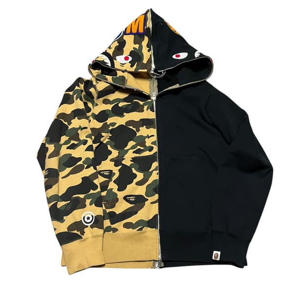 베이프 1st 황계 아수라 반반 샤크 후드집업 