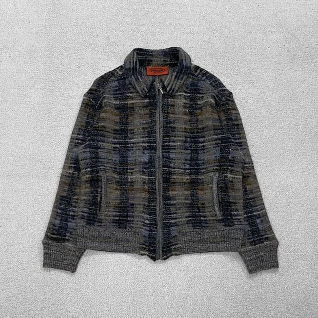 미쏘니 Missoni 울 카라 니트 집업