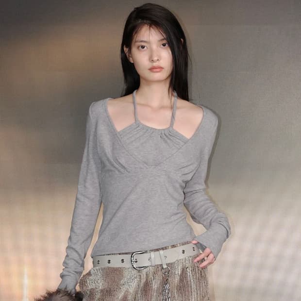 새상품) 세릭 cerric DOUBLE TUNNEL TOP / GRAY