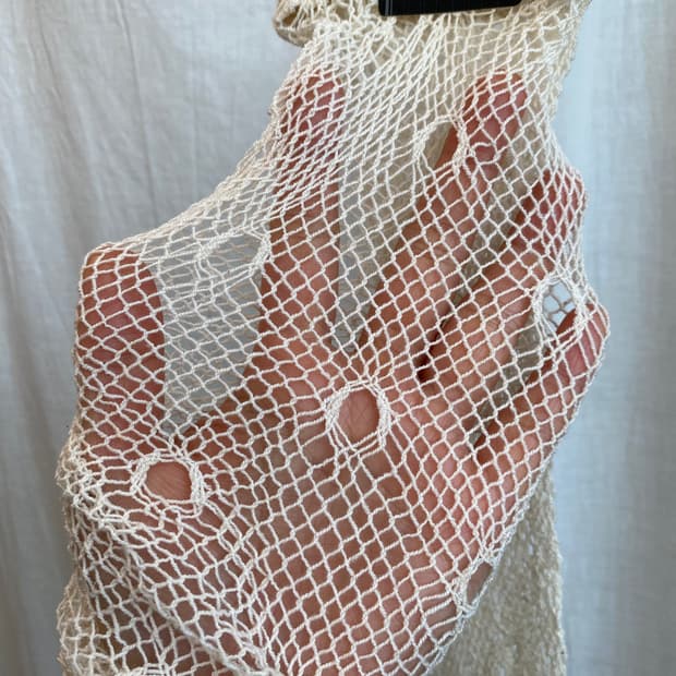 아이보리 레이스 워머/새상품