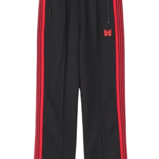 [S]Needles 니들스 LHP 별주 스트레이트 트랙 팬츠 블랙 레드