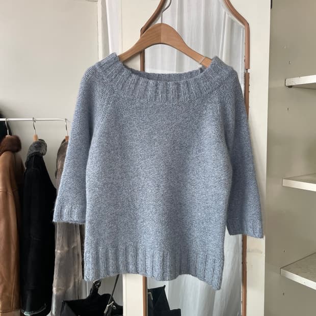 vintage boat neck angora knit