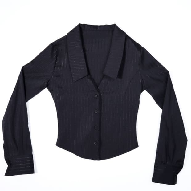 클라따 메이드 레이스 프린센스 셔츠 블랙 S