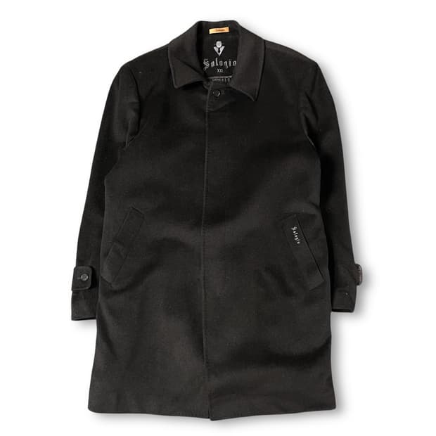 소로지오 블랙 히든버튼 캐시미어 코트 2XL