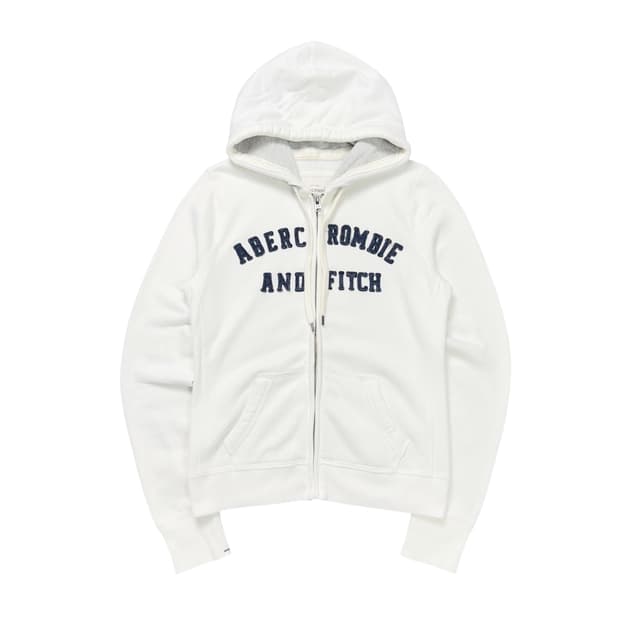 (M) 아베크롬비 스펠아웃 후드집업 화이트