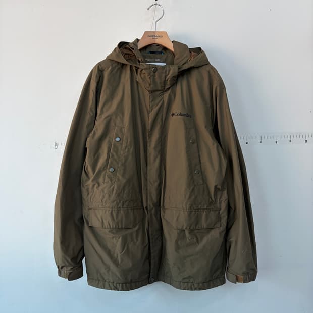 컬럼비아 후드 바람막이 자켓 카키