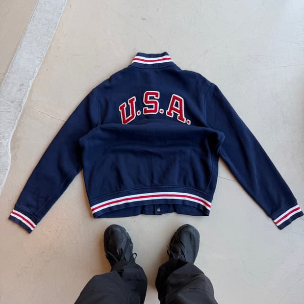 폴로 랄프로렌 usa 베이스볼 자켓