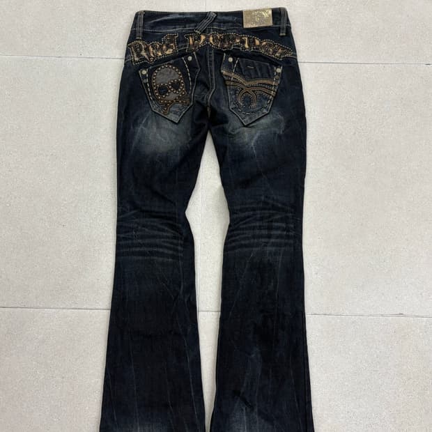 레드 페퍼 해골 부츠컷 팬츠