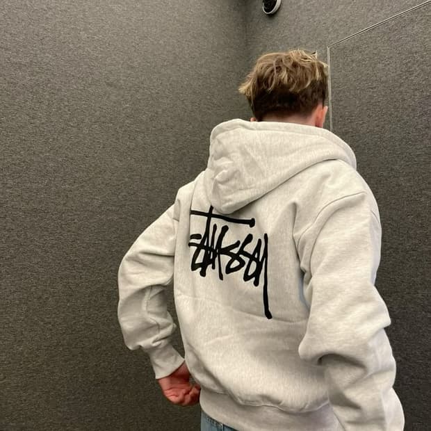 스투시 후드티 애쉬헤더