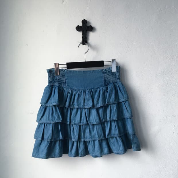 Layered mini skirt