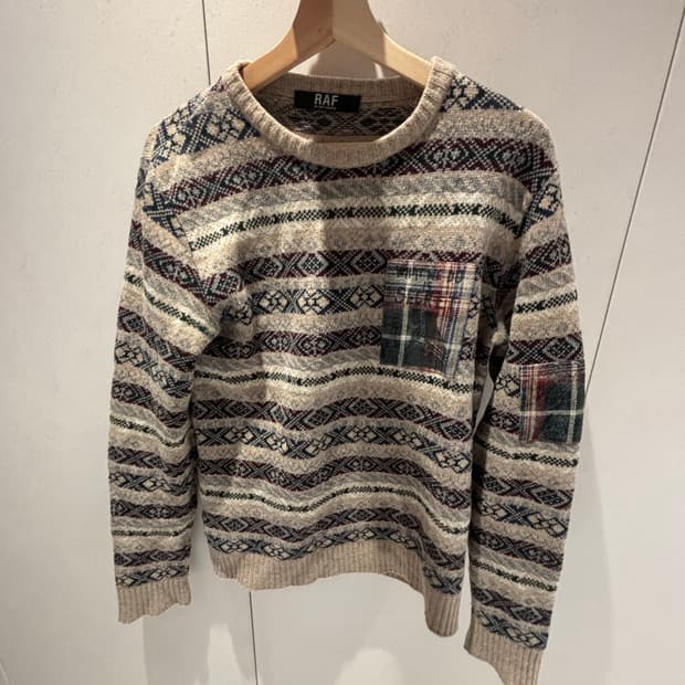 라프시몬스 06aw 패치니트