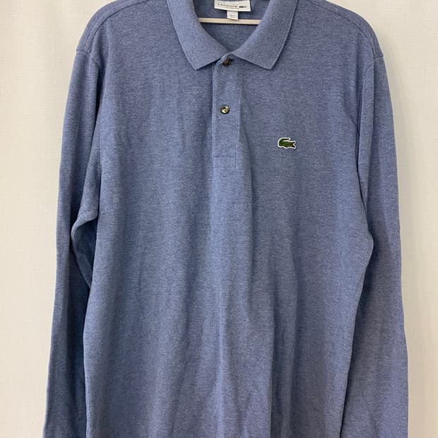 라지사이즈_라코스테 긴팔 폴로티셔츠 블루