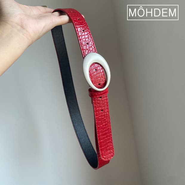 [Unisex] 원버클 크로커다일 벨트