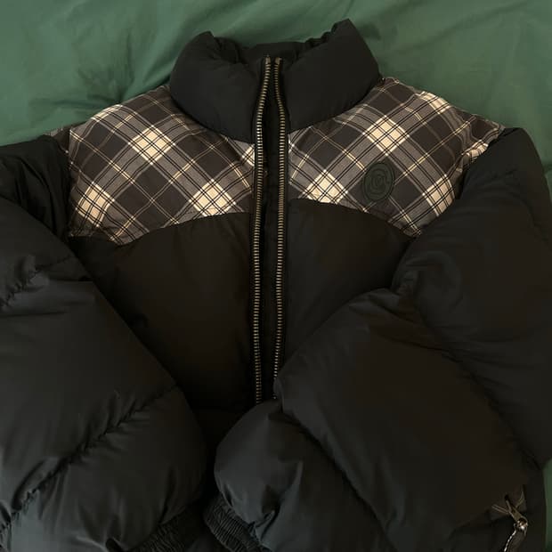 스컬프터 웨스턴 크롭 푸퍼 다운 패딩 블랙 M