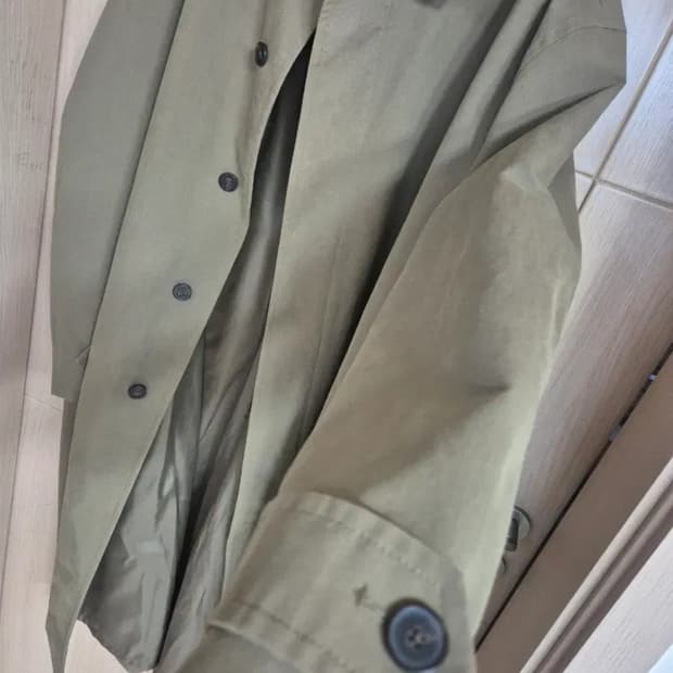 자라 카키색 롱 트렌치 코트 110 xxl