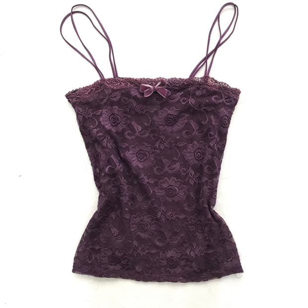 Gloomy purple lace flower sleeveless
