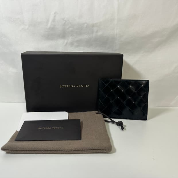 (OS) 보테가베네타 인트레아치토 카드지갑 블랙