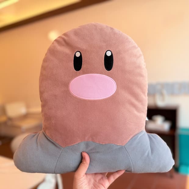일본 포켓몬 디그다 쿠션 봉제인형 37cm
