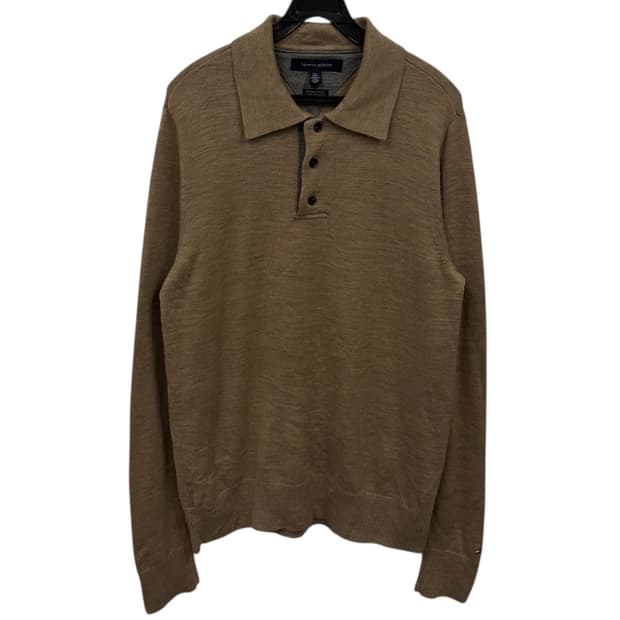 타미힐피거 카라 울니트