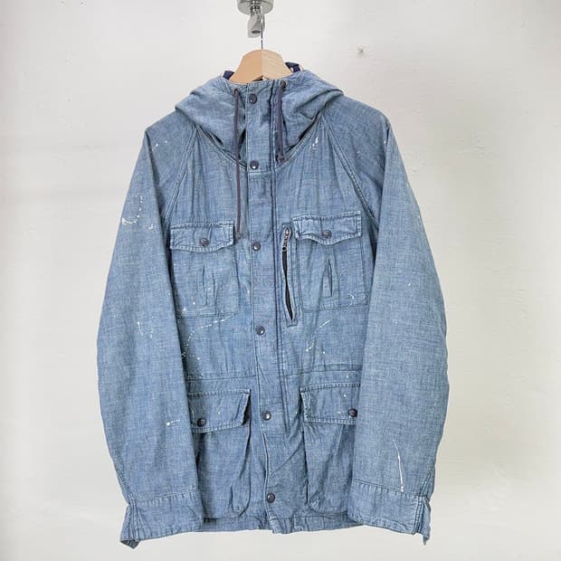 데님 앤 서플라이 랄프로렌 페인팅 사파리 데님 후디 자켓
