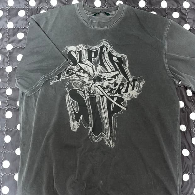 supersub 빈티지 워싱 티셔츠 프린팅 반팔 스트릿