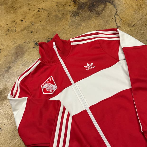 [정품/90] 아디다스 페루 축구 트랙탑 져지 레드 b17