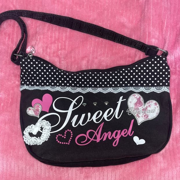 헤이세이 도트 레터링 숄더백 히메갸루 공겜여주 펑크