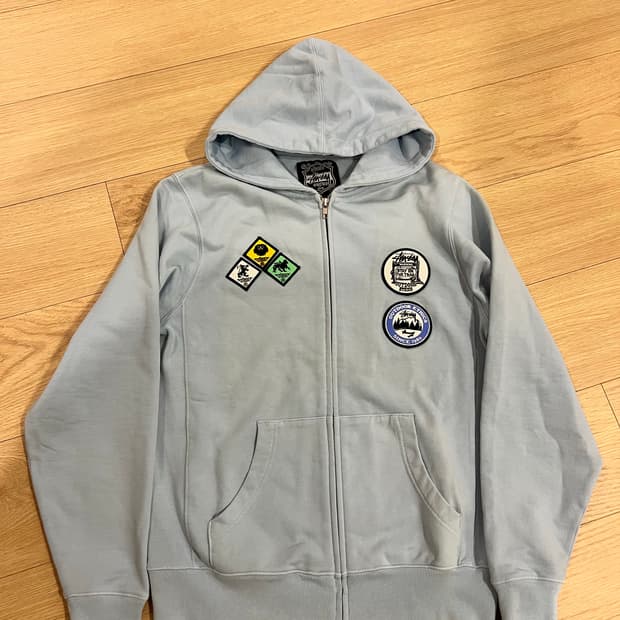 스투시 빈티지 아카이브 패치후드 집업 S