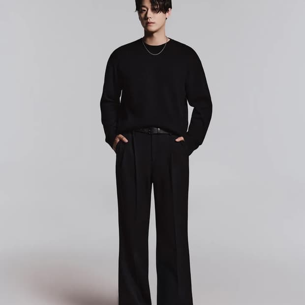 무탠다드 리얼 와이드 히든 밴딩 슬랙스