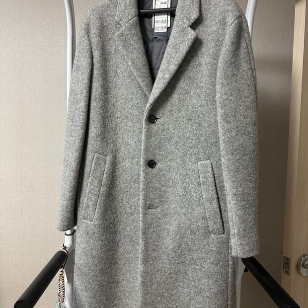 지오지아 울져지 오버핏코트 95 그레이
