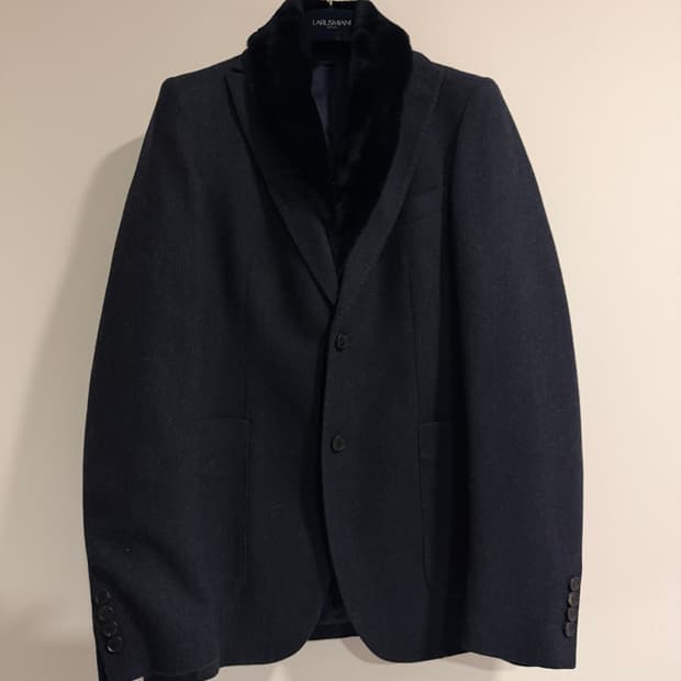 라루스미아니 퍼 카라 블레이저 자켓