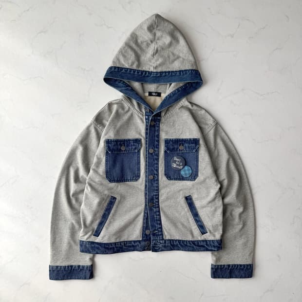 TΣist Denim × Sweat Blend Hoodie / Gray