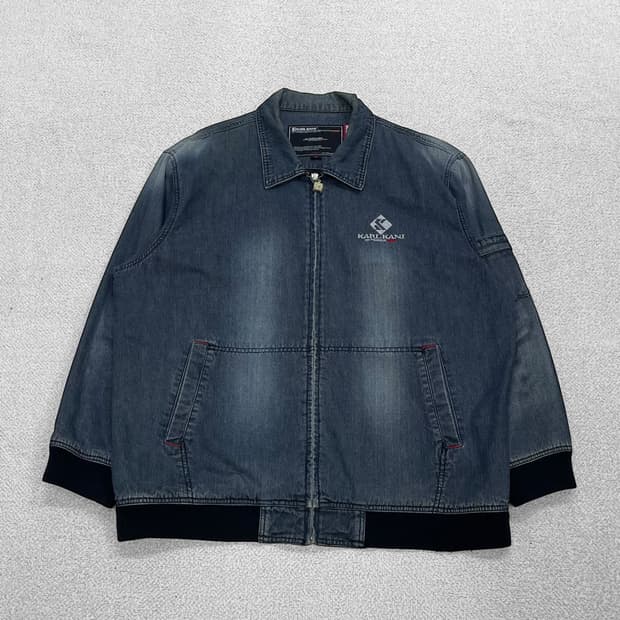 칼카니 90s 올드스쿨 워시드 데님 집업 자켓