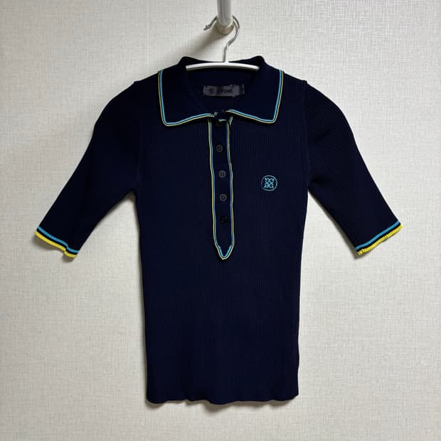 G/FORE 지포어 골프 카라 니트 반팔 폴로