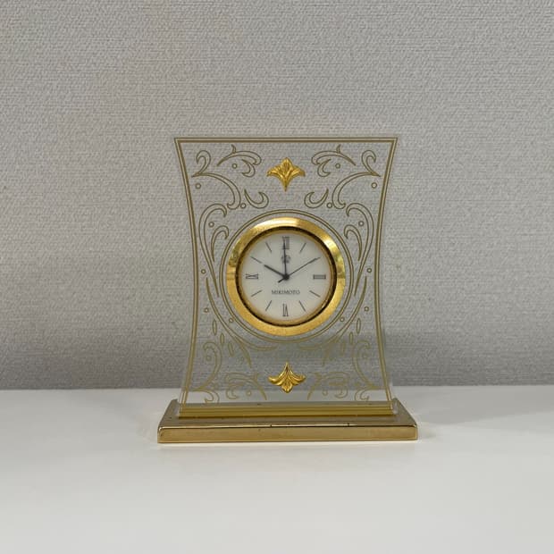 미키모토 모래시계형 탁상시계 MIKIMOTO