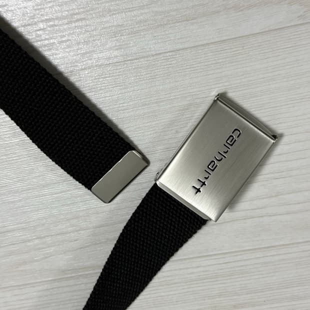 칼하트 WIP 클립 벨트 크롬 블랙