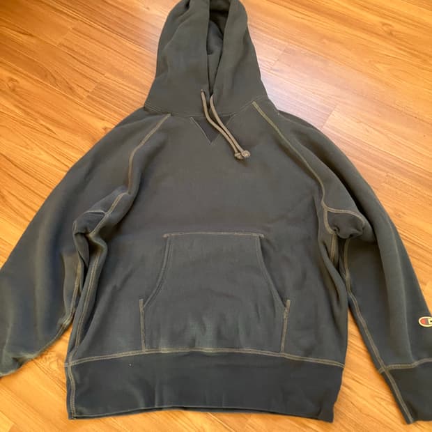 챔피온 X 카키스 클럽 후드 티셔츠 Tint Navy m사이즈