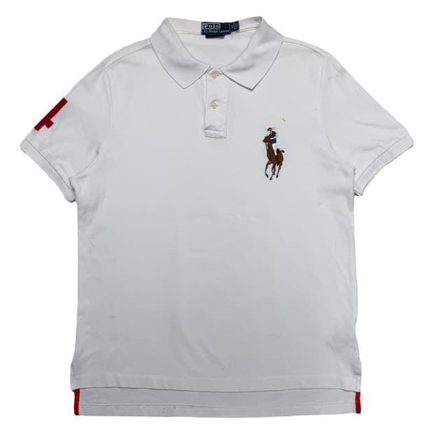 폴로 랄프로렌 빅포니 PK 카라 티셔츠 화이트 M