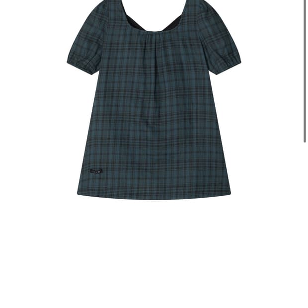 콜로신스 BLACK TIE BLOUSE TEAL CHECK