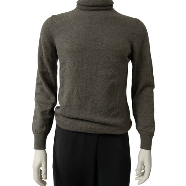 turtle neck elbow patch knit