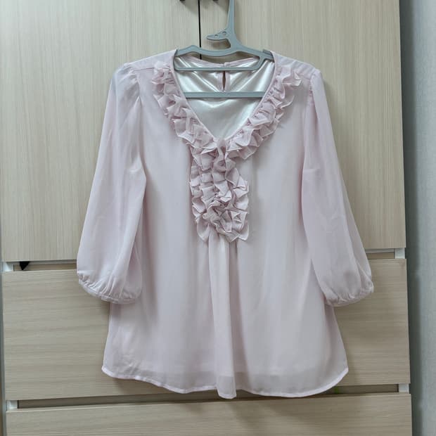 딸기우유 쉬폰 블라우스