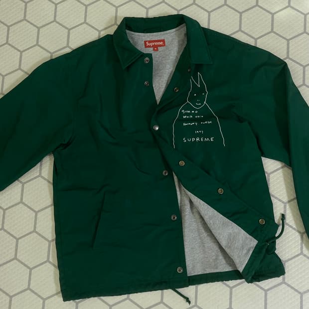 (m) 슈프림 22ss 구모 코치자켓 그린