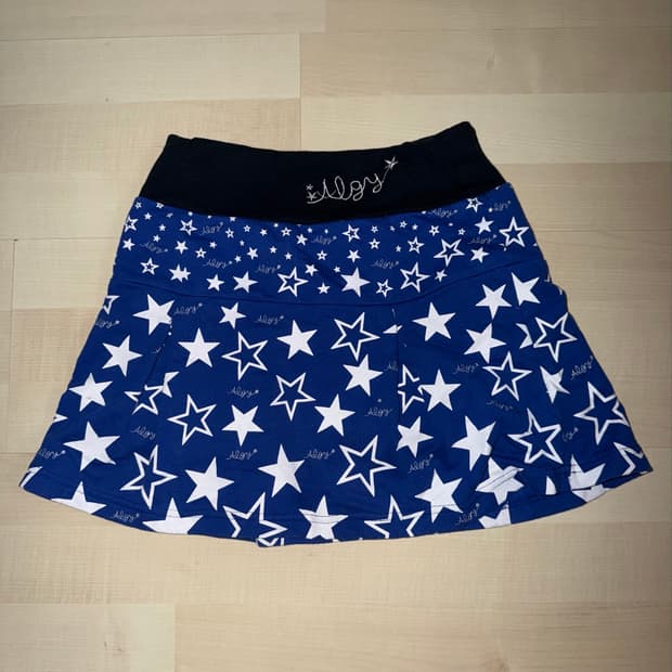 star pattern mini skirt japanese vintage