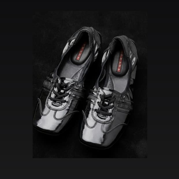 프라다 블랙 플랫 슈즈 단화