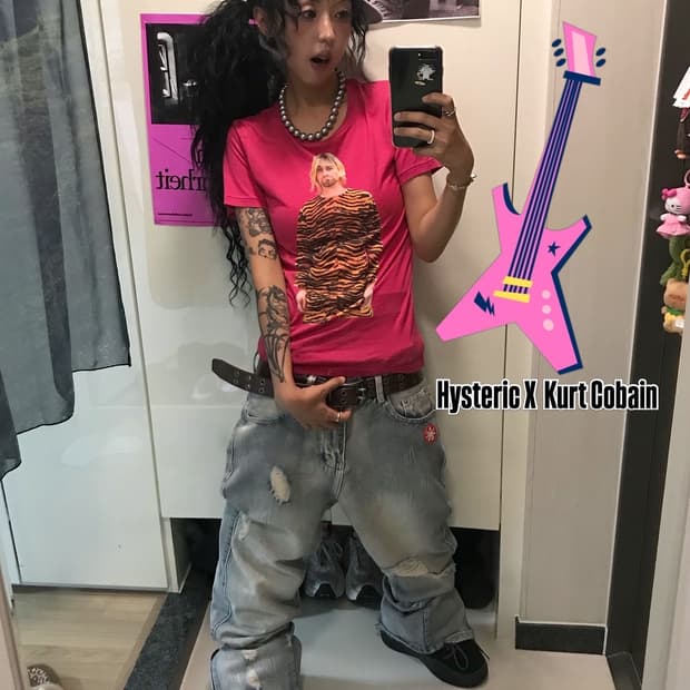 🎸 히스테릭글래머 X 커트코베인 콜라보 반팔 티셔츠 🎸